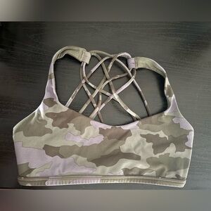 Lululemon Camo Strappy Sports Bra